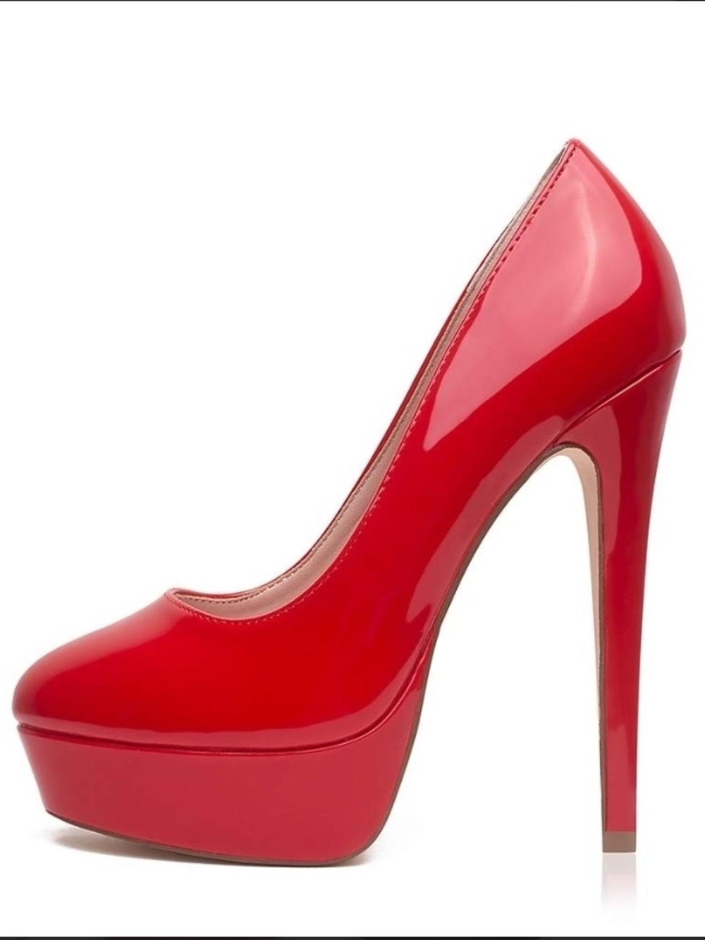 Women's Red Patent Platform High Heel Pumps Size 40 (9)